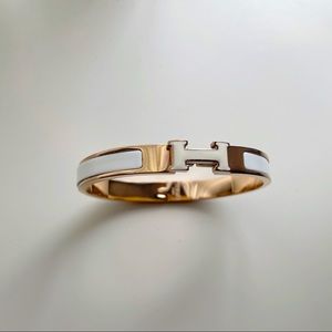 Hermes clic h enamel bracelet